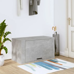 Scarpiera A Parete Grigio Cemento 70x35x38 Cm Legno Multistrato /