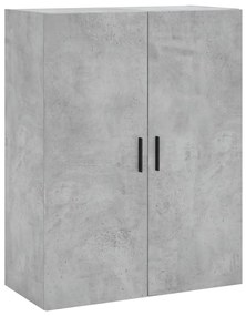 Credenza grigio cemento 69,5x34x180 cm in legno multistrato