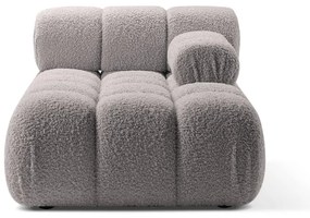 Modulo divano grigio chiaro in tessuto bouclé (angolo destro) Bellis - Micadoni Home