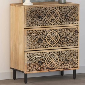 Credenza 60x33x75 cm in legno massello di mango