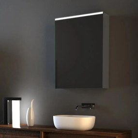 Pensile con luce Mirror specchiato L 60 x H 75 x P 17 cm