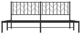 Giroletto con testiera in metallo nero 193x203 cm