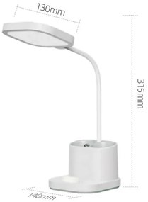 Lampada da tavolo a LED dimmerabile con ricarica con supporto e power bank LED/5W/5V 2400mAh