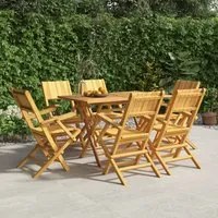 Sedie da Giardino Pieghevoli 6pz 55x61x90cm Legno Massello Teakcod mxl 124196