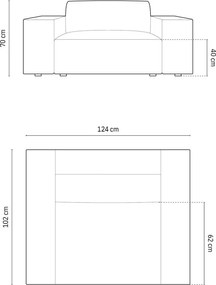 Poltrona grigia con rivestimento in velluto Jodie – Micadoni Home