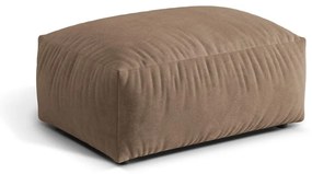 Poggiapiedi componibile marrone chiaro con rivestimento in velluto Martina – Micadoni