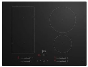 Beko - HII74700UF Piano Cottura Da Incasso 70 cm a Induzione 4 Fornelli Nero