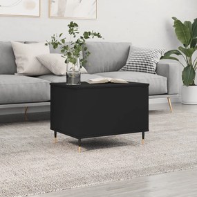 Tavolino Da Salotto Nero 60x44,5x45 Cm İn Legno Multistrato /
