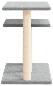 Pali tiragraffi per gatti con piattaforme grigio chiaro 62,5 cm