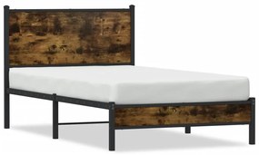 Giroletto Senza Materaso İn Metallo Rovere Fumo 100x190 Cm /
