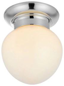 Plafoniera bianca/argentata con paralume in vetro Ronda – Markslöjd