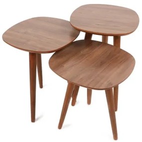 SET 3x Tavolino TYN marrone