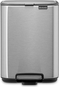 Cestino per la spazzatura color argento opaco in acciaio con pedale 4 l Bo – Brabantia