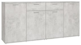 Credenza grigio cemento 160x36x75 cm in truciolato