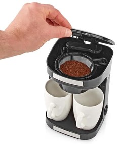 Nedis KACM140EBK - Macchina da caffè per due tazze 450W/230V 0,25 l