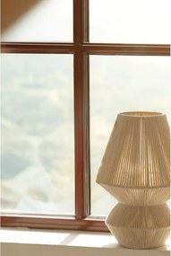 Lampada da tavolo di colore naturale con paralume in tessuto (altezza totale 34 cm) Razzo – Markslöjd