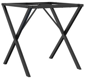 Telaio gambe a x per tavolo da pranzo 60x60x73 cm in ghisa