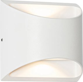 Lampada da parete per esterni moderna bianca incl. LED 2 luci IP54 - Mal