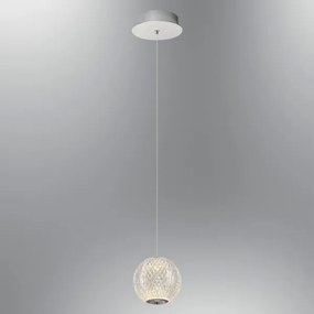 Lampadario LED a cavo CREMONA 1xLED/5W/230V 3000K cromo satinato