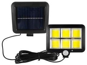Faretto solare LED 1,5W 6000K IP44 con sensore e batteria 1200 mAh