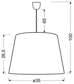 Lampadario a sospensione con filo PLATINO 1xE27/60W/230V