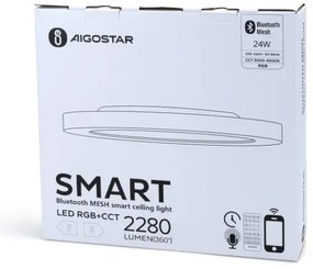 Aigostar - Plafoniera LED RGBW dimmerabile 24W 230V 3000-6500K bianco+DO