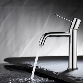 Miscelatore Per Lavabo In Ottone Cromato Lucido Smooth Rubicer