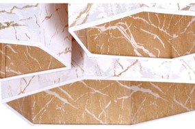 Duolla - Lampadario a plafone ROLLER TRIO HEX 3xE27/15W/230V bianco/oro