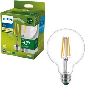 Lampadina LED ULTRAEFFICIENT VINTAGE Philips G95 E27/4W/230V 2700K