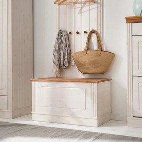 Cassapanca in legno di pino bianco 80x45 cm Anita - Støraa