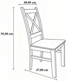 Sedia da pranzo NATE rovere Sonoma