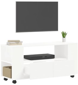 Mobile porta tv bianco 102x34,5x43 cm in legno multistrato