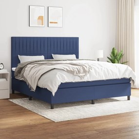 Giroletto A Molle Con Materasso Blu 160x200 Cm İn Tessuto /