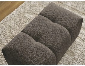 Poggiapiedi marrone con rivestimento in bouclé Roxelane – Bobochic Paris