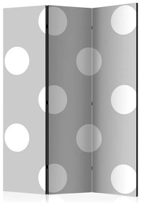 Paravento Pois Carini - texture grigia uniforme con numerosi puntini bianchi