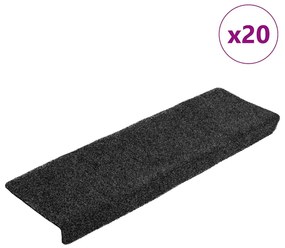Tappetini Autoadesivi Per Scale 20 Pz Grigi 65x21x4 Cm /