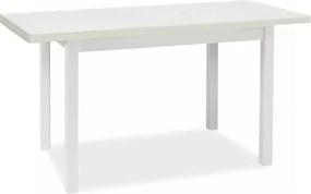 Tavolo Adam estensibile in MDF e piano laminato bianco opaco – 90-125x65 cm