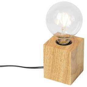 Lampada da tavolo rustica in legno naturale - Bloc