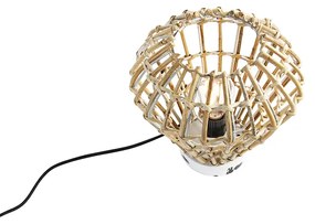 Lampada da tavolo rustica in bambù con bianco - Canna Diamond