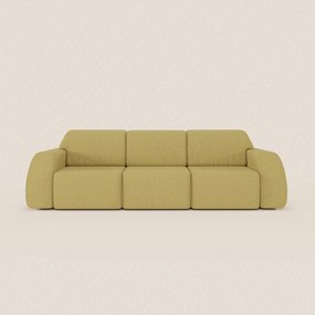 Orbit divano con 3 sedute scorrevoli e allungabili in tessuto effetto cotone smacchiabile T33