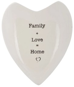 Umidificatore in ceramica Cuore Family and Love 15x4x18 cm