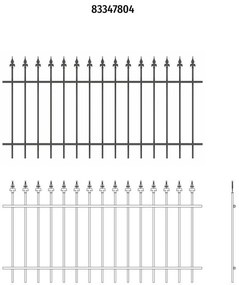 Recinzione Luxury in ferro L 196 x H 100 x P 3.5 cm