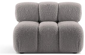 Modulo divano grigio chiaro in tessuto bouclé (parte centrale) Bellis - Micadoni Home