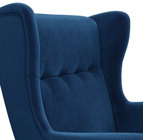 Poltrona blu scuro in stile scandinavo