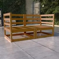 Divano da Giardino a 2 Posti Miele in Legno Massello di Pino cod mxl 66388