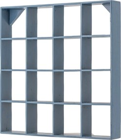 Mensola blu in legno riciclato con ripiani multipli 70 cm Bekka – Bloomingville