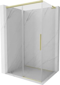 Mexen Rox L cabina doccia scorrevole 120 x 90 cm, trasparente, oro spazzolato - 8C2L-120-090-55-00