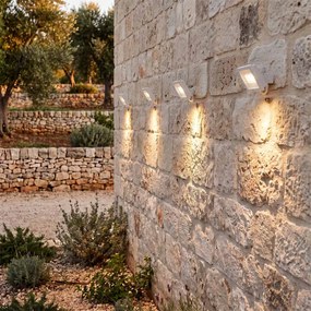 Faro LED 10W IP65 in Alluminio Bianco con OSRAM chip LED Colore Bianco Caldo 3.000K