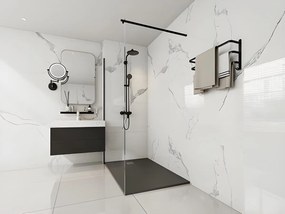 Piatto per doccia da posare o da incasso 140 x 90 cm in Resina Nero - MIRNOSA
