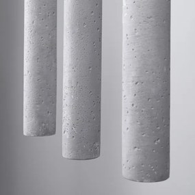 Sollux SL.1272 - Lampadario a sospensione con filo PASTELO 3xG9/8W/230V calcestruzzo